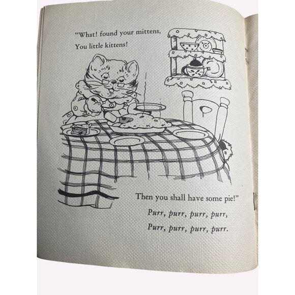 Vintage 1950s Childrens Book "The Three Little Kittens" Nursery Rhyme Storybook - Picture 4 of 7